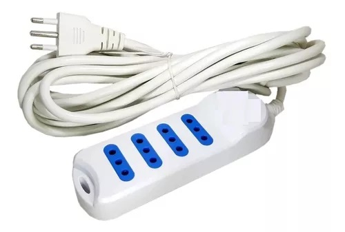 Alargue 4 Modulos S/llave 5metros  Led Life 