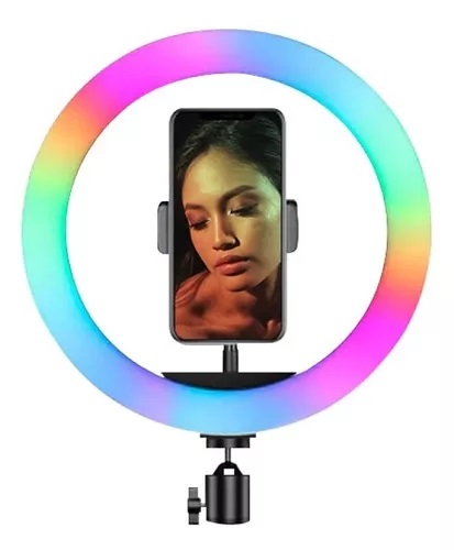 Aro Luz Led Anillo Rgb P/ Camara Selfie Fotos Celular 20cm