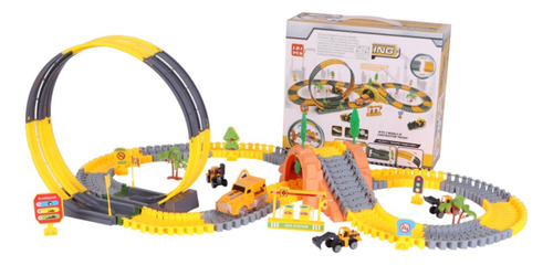 Pista Flex Construcción Con Luz - 181 Pcs